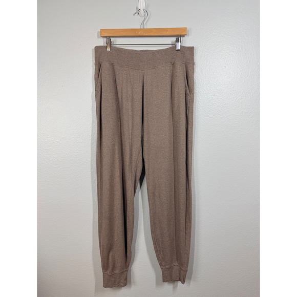 Pact Pants - PACT Organic Cotton Lounge Pants Joggers Womens XL Brown Relaxed Fit Casual